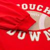 Women's Fiery Red TOUCH DOWN Football Graphic Pullover Sweatshirt - Casual Style - Image 9