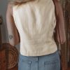 Women's White Slim Fit Buttoned V Neck Vest - Elegant Layering Piece - Image 8