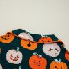 Women's Orange Halloween Pattern Short Sleeve Pajama Lounge Set - Image 9