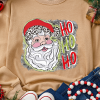Women's Khaki HOHOHO Santa Claus Drop Shoulder Christmas Sweatshirt - Image 4