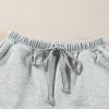 Women's Light Grey Stand Neck Zipped Sweatshirt and Shorts Set - Trendy Two Piece Outfit - Image 14