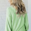 Women's Moonlight Jade Cord Ribbed Drop Shoulder Pullover Top - Image 3