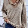 Women's Jet Stream Color Contrast Loose Fit Long Sleeve Top - Image 5