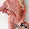 Women's Blossom Pink Casual Lounge Set with Drop Shoulder and Pocket - Image 8