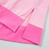 Women's Pink Two Tone Half Button Collared T-Shirt - Casual Elegance - Image 12