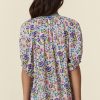 Women's Multicolour Bohemian Floral V Neck Loose Half Sleeve Blouse - Chic Summer Top - Image 2