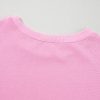 Women's Pink Sequin Trim Shift Crew Neck Short Dress - Image 6