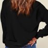 Women's Black Rhinestone LOVE Graphic Crewneck Sweatshirt for Valentine's Day - Image 3