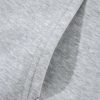 Women's Light Grey Fleece Lined Kangaroo Pocket Drawstring Hoodie - Image 13