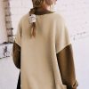 Women's Apricot Color Block Thumbhole Sleeve Drop Shoulder Sweatshirt - Image 13