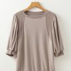 Women's Goat Half Lantern Sleeve Solid Colour Pullover Top - Elegant & Versatile - Image 6