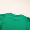 Bright Green Eyelet Embroidered Patchwork Shift Top for Women - Image 9