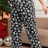 Women's Plus Size Leopard Print Wide Leg Pants with Pockets - Image 3