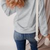 Women's Gray Disco Ball Bowknot Pumpkin Graphic Crewneck Sweatshirt - Image 7