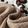 Women's Parchment Leopard Quilted Patchwork Crew Neck Sweatshirt - Cozy and Chic Casual Wear - Image 9