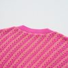 Women's Pink Striped Buttoned V Neck Drop Shoulder Cardigan - Elegant Fall Sweater - Image 12