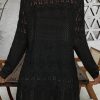 Women's Black Crochet Open Front Cardigan - Image 3