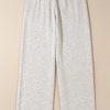 Women's Light Grey Cross-Waist Wide Leg Lounge Pants - Image 8