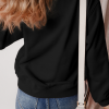 Women's Spooky Black Crew Neck Halloween Ghost Print Sweatshirt - Image 5