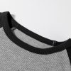 Women's High Waffle Knit Colorblock Star Patch Graphic Raglan Top - Image 10