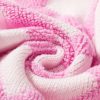 Women's Pink Rhombus Pattern Knit Open Front Cardigan with Pockets - Image 12