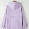 Women's Lavendula Fuzzy Patch Pocket Drawstring Hoodie - Image 6