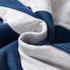 Women's Sail Blue Colorblock Striped Patchwork Raw Seamed Sweatshirt - Image 8