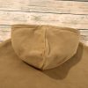 Women's Brown Fleece Lined Half Zipper Hoodie with Kangaroo Pockets - Image 16