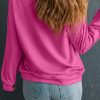 Women's Bonbon Solid Classic Crewneck Pullover Sweatshirt - Versatile & Cozy - Image 2