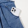 Women's Light Blue Mineral Wash Wide Leg Denim Overalls with Adjustable Buttoned Straps - Image 11
