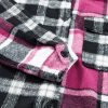 Women's Black Plaid Colorblock Loose Fit Shacket - Image 14