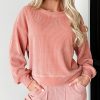 Women's Blossom Pink Casual Lounge Set with Drop Shoulder and Pocket - Image 10