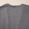 Women's Medium Grey Textured Cardigan with Pocket - Image 6