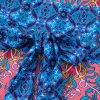 Women's Blue Geometric Print Hollow Out Knotted Waist One Piece Swimsuit - Image 17