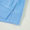 Women's Blue Solid Corded Knit Short Sleeve T-Shirt and Wide Leg Pants Set - Image 11