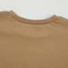 Women's Classic Brown Pullover Sweatshirt with O Neck and High-Low Hem - Image 12