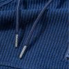 Women's Navy Blue Ribbed Knit Cropped Hoodie and Joggers Set - Image 16