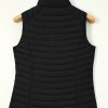 Women's Sleek Black Plush Quilted Zip Puffer Vest - Image 11