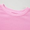 Women's Pink Sequin Trim Shift Crew Neck Short Dress - Image 7