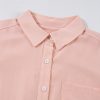 Women's Delicacy Solid Color Flounce Hem Buttoned Turn Down Collar Dress - Image 14