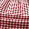 Women's Red Plaid Gingham High Waist Shorts with Elasticated Waistband - Image 12