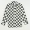 Women's Green Checkerboard Printed Drop Shoulder Casual Shirt - Image 3