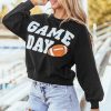 Women's Black GAME DAY Graphic Varsity Pullover Sweatshirt - Image 3