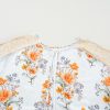 Women's White Plus Size Floral Print V-Neck Puff Sleeve Blouse - Image 14