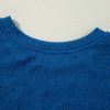 Women's Bluing Solid Textured Crew Neck Short Set - Stylish Casual Outfit - Image 13