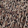 Women's Light French Beige Oversized Leopard Print Balloon Sleeve Casual Shirt - Image 15