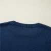 Women's Sail Blue Star Pattern Drop Shoulder Knitted Sweater - Image 8