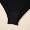 Women's Elegant Black Colorblock Edge Belted One Piece Swimsuit with Padded Support - Image 14