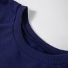 Women's Navy Blue Solid Fleece Lined Drop Shoulder High Low Sweatshirt - Image 13