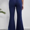 Women's Dusk Blue High Waist Flare Jeans with Crossed Waist - Image 2